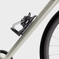 Black anti-slip cup holder mount with locking cradle for handlebars