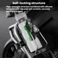 Black self-locking cup holder with anti-slip silicone-lined gripping body