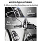 Universal bottle cup holder clamp shown for motorcycle, e-bike, and bicycle bars