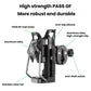 Durable black bottle holder with aluminum clip and anti-slip silicone liner