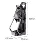 Black cup holder clamp dimensions, with mounting rod and rotating holder frame