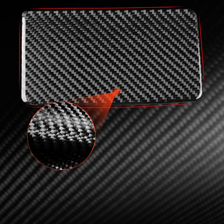 Black carbon-fiber style charging sticker, rectangular with textured weave
