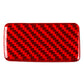 Red carbon-fiber pattern rectangular decorative sticker with rounded corners