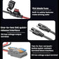 DC-DC vehicle converter with SAE quick-release plug, blade fuse, and 12V terminals