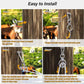 Stainless rope buckle installation steps on fence posts infographic