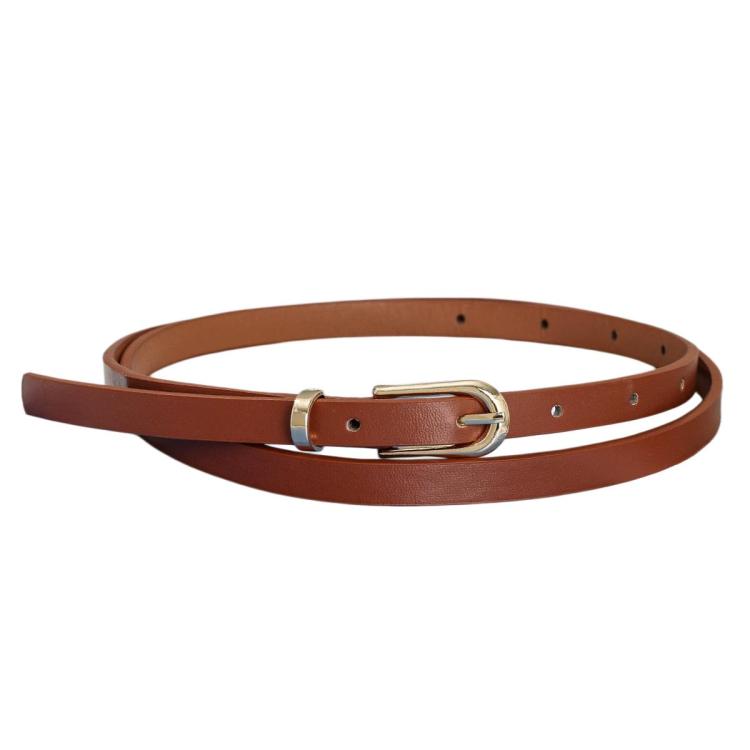 Women Jeans PU Leather Belt Dress Decoration