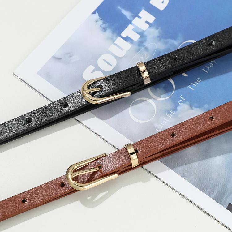 Women Jeans PU Leather Belt Dress Decoration