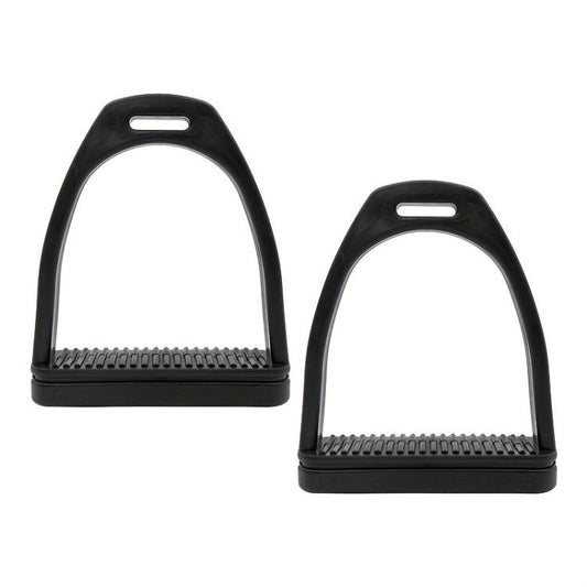 1pair High-strength Engineering Plastic Stirrup With Non-Slip Rubber Pads