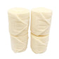 Set of 4 thick fleece horse leg wraps, beige, with adhesive fastening pads.