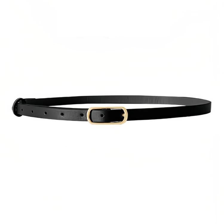 Women Dress-Embellished Denim PU Thin Belt, Leopard Print, White, Black, Light Tan