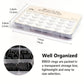 NBR O-ring sealing ring kit in a clear-lidded plastic storage box, black O-rings