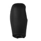 Black leather-textured gear shift knob cover with smooth rounded shape