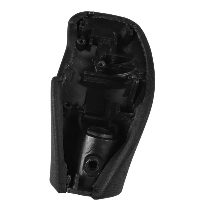 Black inner gear shift knob cover with molded clips and mounting points