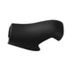 Black contoured gear shift knob cover boot with textured surface