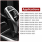 Black gear shift knob cover with application fitment list for BMW