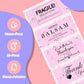 Pink adhesive labels roll with fragile and thank-you design samples