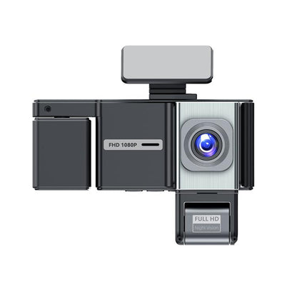 FHD 1080P dash cam with front and side lens modules and infrared night vision