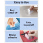 Shipping label stickers with easy tear-off and easy peel-off application examples
