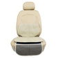Beige car seat booster pad with front mesh panel and smooth top cushion