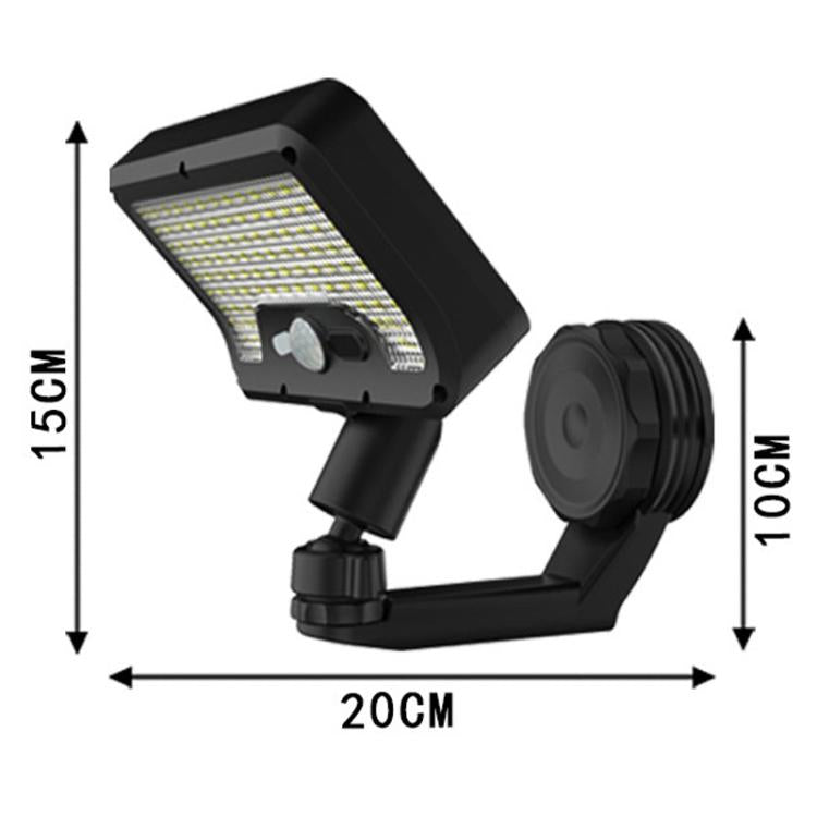 Black solar motion-sensor wall light with LED panel and magnetic mount