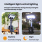 Solar Intelligent Motion Sensor Clip-On Light Outdoor Courtyard & Lawn Lamp, White Light, Warm Light, Three-Color Light Black, Three-Color Light White