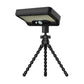 Black solar sensor light with wall-mount head and three-limb octopus stand