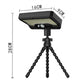Black solar motion sensor light with 16 x 19 x 28 cm size diagram