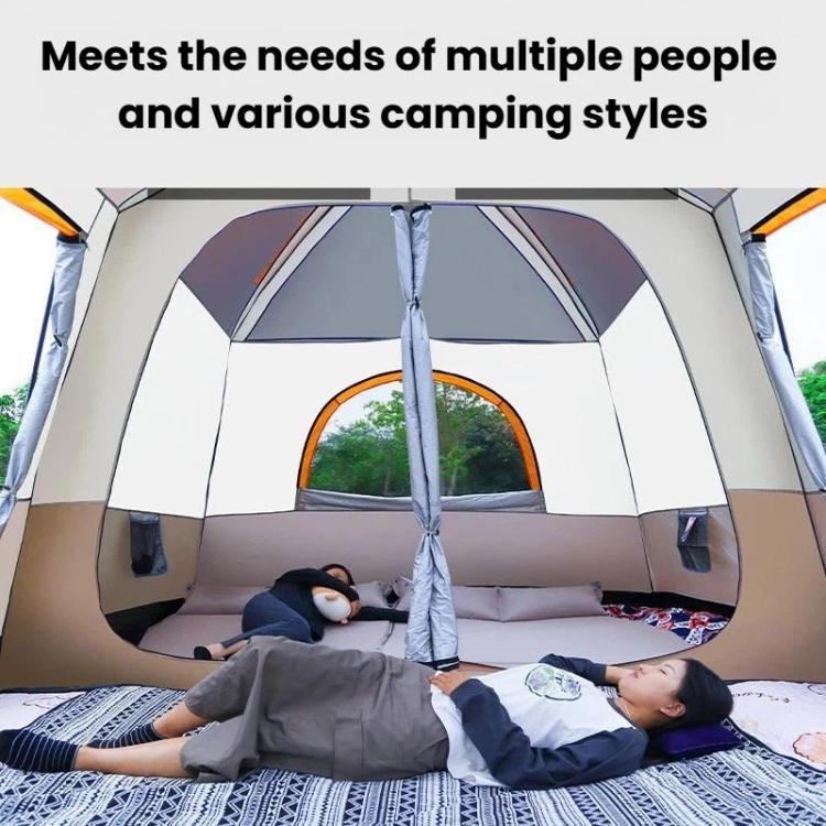 Portable folding sun and rain shelter tent interior with open front arch