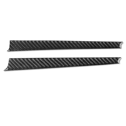 Dashboard trim sticker set, black carbon-fiber look, 2 pieces