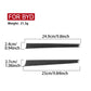 Dashboard trim sticker set, black carbon-fiber look, 24.9 cm x 2.4 cm