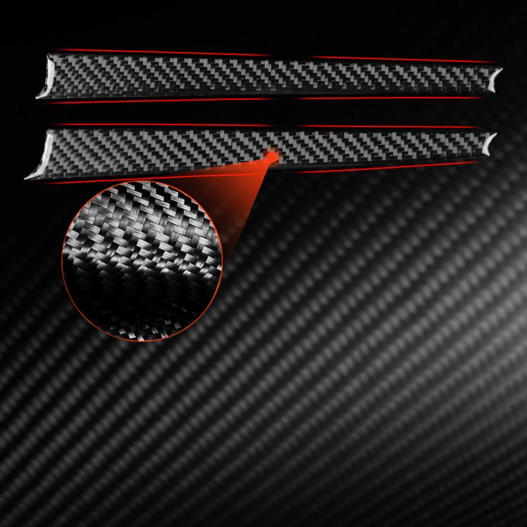 Dashboard trim sticker set, red carbon-fiber texture detail
