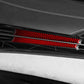Dashboard side trim sticker set, red carbon-fiber look along passenger area