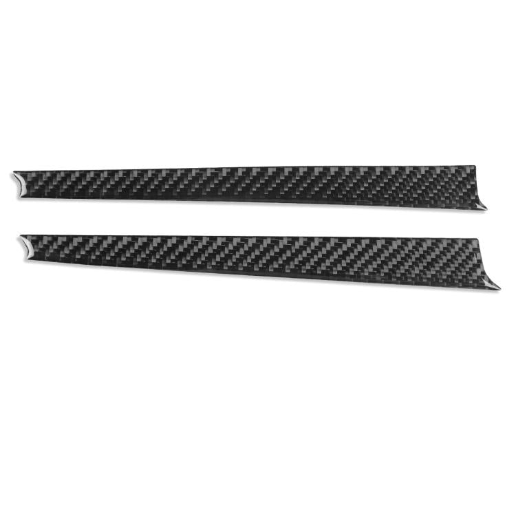 2pc dashboard trim sticker set, black carbon-fiber look, passenger side