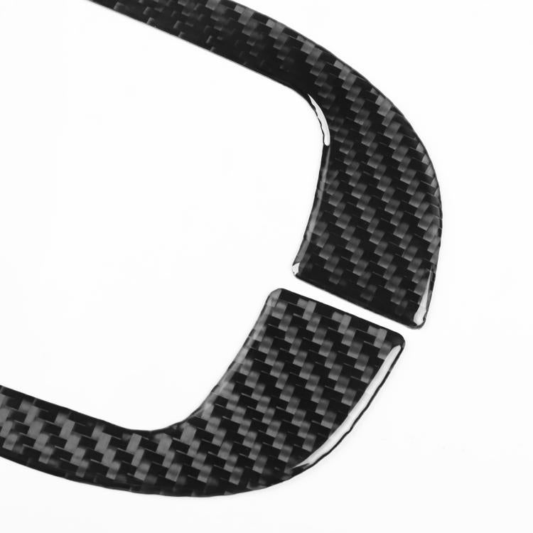 Carbon-fiber style roof handle decoration sticker, black, curved corner detail