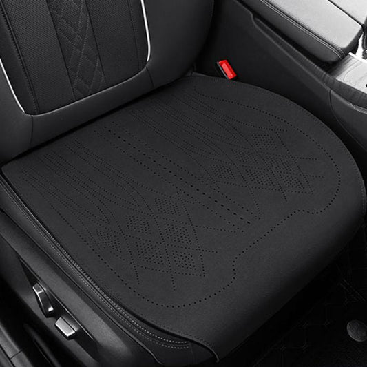 ZD25A Universal Suede Car Seat Cushion Summer Breathable Double-Sided Seat Pad, Front Row Black, Front Row Orange, Front Row Grey, Back Row Black, Back Row Orange, Back Row Grey