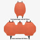 Orange suede double-sided car seat cushion set for front and rear seats with clips