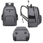 Large Capacity Wheeled Backpack for Men Carry-On Trolley Laptop Backpack with Hidden Shoulder Straps