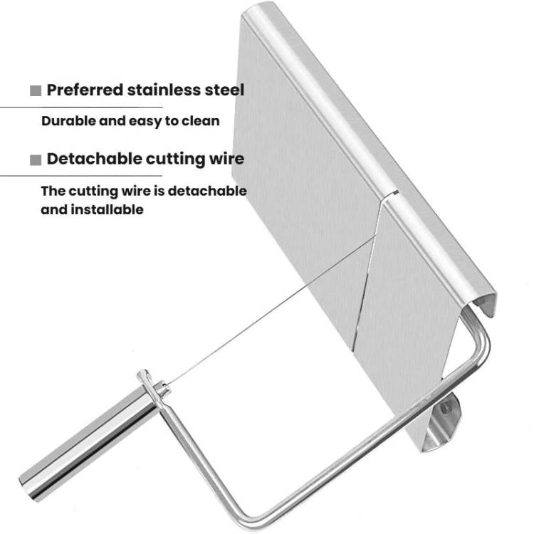 Detachable cutting wire cheese slicer with stainless frame and handle