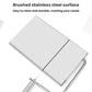 Brushed stainless steel cheese slicer base with hinged cutting bed