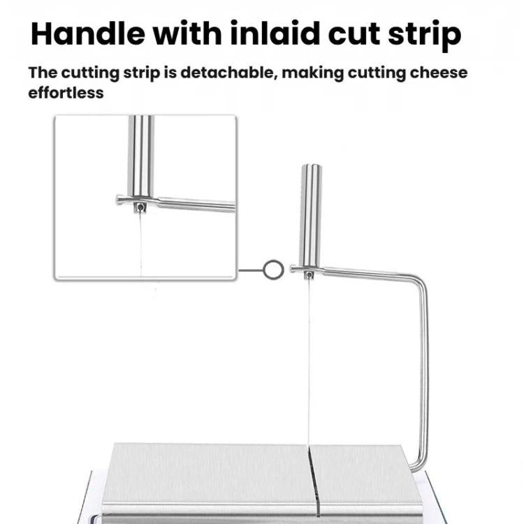 Cheese slicer with detachable cutting strip and U-shaped handle