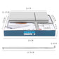 Cheese slicer dimensions diagram with measuring strip and stainless base
