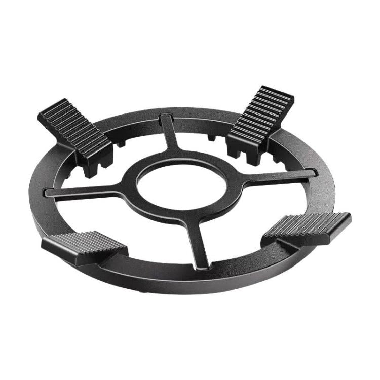 Cast steel non-slip wok and milk pan rack, round support with serrated grippers