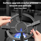 Cast steel non-slip rack with textured serrated contact points for secure pan placement