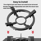 Universal cast steel stove rack with trapezoid slot alignment for easy installation