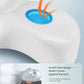 Heated memory foam neck pillow with small-hole design and warm glow under the head