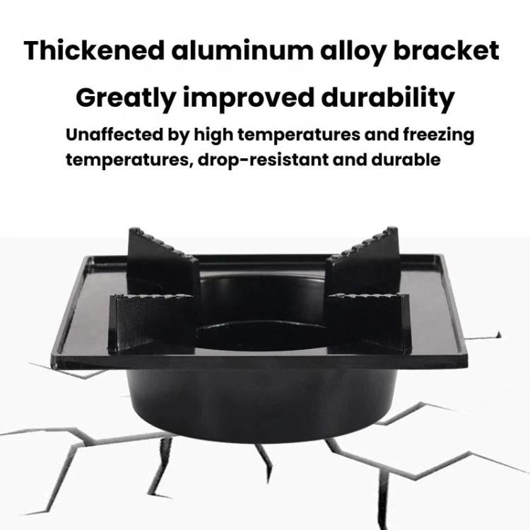 Thickened aluminum bracket stove base with black burner and leg supports