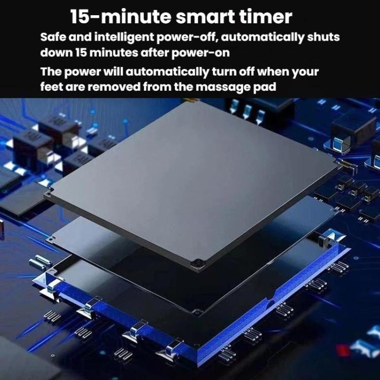 Charging-style view of square foot massage mat base with grid circuitry