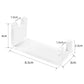 Acrylic shaver holder with size measurements: 8.5cm length, 4cm height, 2.5cm width