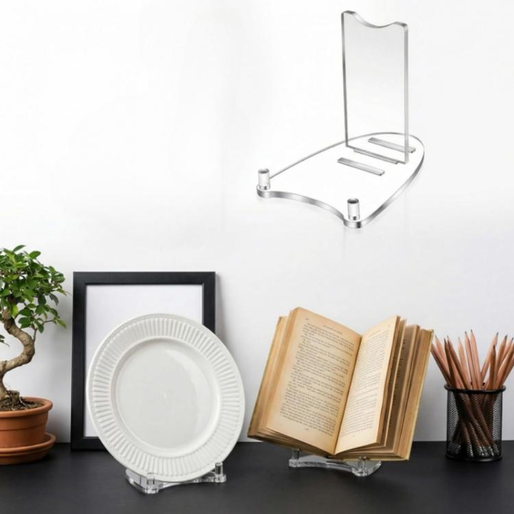 Adjustable Acrylic Photo Frame Stand For 7-12 Inch Frames, Plates & Books Display, YX241