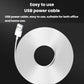 USB power cable with white plug and coiled cord